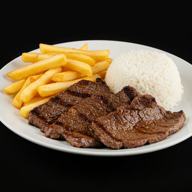 Carne asada y papas