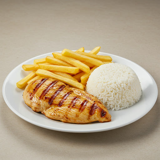 Pollo asado y papas